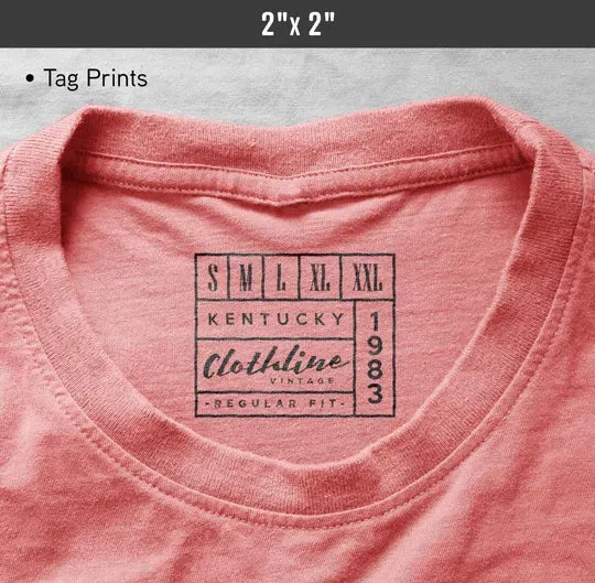 Small custom DTF transfer on a garment